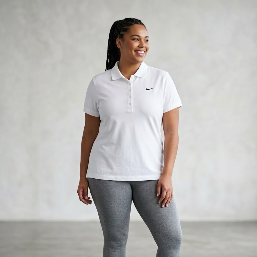 Nike Women's White Dri-FIT Short Sleeve Polo Shirt - XXL - NWT